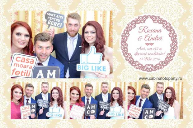 Marturie foto nunta cabina foto pentru nunta roxana si andrei